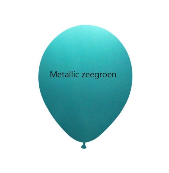 Ballon met helium en lintje, metallic kleuren